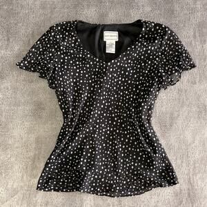 Vintage Karin Stevens Polka Dot Blouse